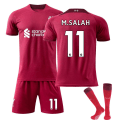 Miniatyrbild 5 av 11: Liverpool hemmatröja säsong 22-23 nr 11 Salah nr 10 Mane fotbollströja nr 4 Van Dijk No. 4 with socks + protective gear M