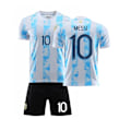 Pikkukuva 7 / 11: 2021 Argentiinan jalkapallopaita Maradona No. 10 Messi peli urheiluharjoittelu koti- ja vierasjalkapalloasu miesten puku No. 10 + Socks and Shin Guards XS