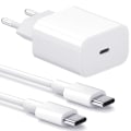 Miniatyrbillede 3 af 3: Oplader til Samsung - Hurtig oplader 20W USB-C - Adapter+kabel 2m Hvid 2-Pack Samsung