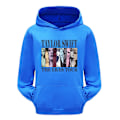 Miniatyrbillede 4 af 5: 3-16 år barn Pop Taylor Swift The Eras Tour trykt hættetrøje piger drenge hættetrøje pullover toppe Blå