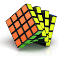Miniatyrbillede 1 af 5: 4x4 Speed ​​Cube, QiYuan Original 4x4x4 Hurtig Terning Super Holdbar Mærkat med Levende Farver (4x4x4) 4x4x4 4x4x4 3x3x3
