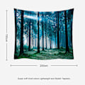 Miniatyrbilde 2 av 5: Naturvev Misty Tree Tapestry Jungle Creek Psychedelic