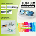 Miniatyrbillede 7 af 7: Luksuriøse mørke sorte solbriller Designer stilfulde UV400 beskyttelse polariserede solbriller til mænd C4 Two-Piece Lens Sunglasses