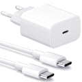 Miniatyrbild 1 av 2: Laddare för Samsung - Snabbladdare 20W USB-C - Adapter+Kabel 2m Vit Vit White 1-Pack Samsung