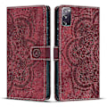 Miniatyrbillede 1 af 4: Frosted Læder Etui til Mandala Emed Retro Telefon Rød(FQ) For Samsung Galaxy S20 FE Red
