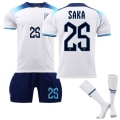 Miniatyrbillede 6 af 11: 22-23 England hjemme VM-trøje nr. 9 Kane 10 Sterling 19 Mount 20 Foden fodbolduniform 2223 England home number 9 #XL