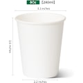 Miniatyrbillede 6 af 7: Kaffe Papirkopper 8 oz [100 pak], Engangs Kaffe Kopper, Varme Kaffe Kopper, Kontor (8 oz 100 pak)
