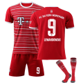 Miniatyrbilde 2 av 11: Ny Bayern hjemme No. 9 Lewandowski No. 25 Muller drakt fotballuniform drakt No. 10 Sane herre- og dameklær Size 10 with socks XXXL size: height 195cm-205cm