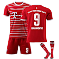 Pikkukuva 2 / 11: Uusi Bayernin kotipaita nro 9 Lewandowski nro 25 Müller peliasu nro 10 Sané miesten ja naisten urheiluvaatteet No. 17 + Socks Protector Size 18 Height 100cm-110cm