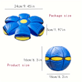Miniatyrbillede 3 af 3: Flyvende Fodbold Magisk UFO Bold, Frisbee Transformerende Flad Kaste Disk med LED Lys, Luftaffjedring Frisbee Bold Legetøj til Småbørn og Børn (2 Pakke) ed