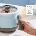 Miniatyrbild 2 av 4: Smart Automatisk Multifunktionell Elektrisk Kokgryta 1.8l, Shabu Shabu Mini Non-stick Kokgryta Med Multi-effektstyrning, Elektrisk Kokare Wit-XinHan Green