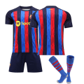 Miniatyrbilde 3 av 11: Barcelona-drakt 22-23 nr. 10 Messi nr. 21 De Jong kortsermet voksen og barns sportsfotballuniform laguniform Barcelona Home No. 21 with Socks 26