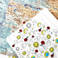 Pikkukuva 2 / 4: IC Clouds -kynsien koristetarrat - Abstraktit graffititähdet 3D-liimattavat kynsien koristeet - Manikyyritarvikkeet naisille ja tytöille