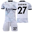 Miniatyrbild 6 av 11: 22-23 ny bortatröja all white korrekt version nr 11 Salah 27 Nunez 23 Diaz fotbollströja Size 10 with socks #2XL