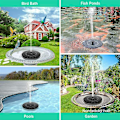 Miniatyrbillede 3 af 4: Solcelledrevet vandfontæne - Sol Fountain - Sol Fountain pumpe-13CM sort sort