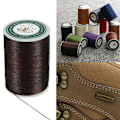 Miniatyrbilde 2 av 8: PC vokset tråd 0,8 mm 90 m polyester snor Sytråd Light brown