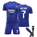 Miniatyrbillede 1 af 11: 21-22 Real Madrid udebane kongeblå nr. 9 Benzema trøje nr. 20 Vinicius 10 Modric 8 Kroos Size 7 with socks XS#