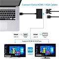 Pikkukuva 3 / 4: USB 3.0 - HDMI VGA -muunninsovitin, kaksoislähtö