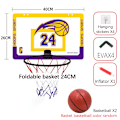 Miniatyrbild 8 av 8: Bärbar Mini Basketbollkorg Leksakssats för inomhusbruk B size