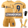 Pikkukuva 2 / 11: 22-23 Barcelona jalkapallopaita Messi No. 10 No. 9 Lewandowski 8 Pedri 17 Aubameyang paita lasten puku No socks size 7 Children's size 28