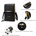 Miniatyrbild 4 av 5: Kvinnors crossbody-telefonväska mobil plånbok väska PU-läder crossbody-rem multi justerbar axelrem
