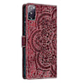 Miniatyrbillede 3 af 4: Frosted Læder Etui til Mandala Emed Retro Telefon Rød(FQ) For Samsung Galaxy S20 FE Red