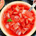 Miniatyrbilde 6 av 6: Vannmelonkutter, 3 i 1 Vannmelon Gaffel Skjærer Rustfritt Stål Vannmelon Vindmølle Kutter, 3 i 1 Sommer Vannmelon Skjæreverktøy Gaffel Skjærer Sett Beige
