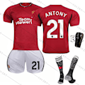 Pikkukuva 5 / 11: 23-24 Manchester Unitedin kotijoukkueen punainen Red Devils -jalkapalloasusetti nro 10 Rashford 21 Anthony 25 Sancho 7 Mount Red Devils home without number #20