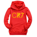 Miniatyrbild 1 av 3: Cristiano Ronaldo Cr7 Hoodie Kostymer Barn Fotboll Hoodies Barn Gåvor Röd Ed 160 cm
