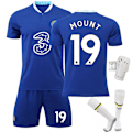 Pikkukuva 1 / 11: 22-23 Chelsea kotipaita nro 10 Pulisic 9 Lukaku 19 Mount Werner jalkapalloasu No. 19 with socks + protective gear #S