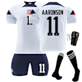 Miniatyrbild 3 av 11: 22-23 VM USA hemmatröja fotbollströja nr 10 Pulisic 8 McKennie 11 Aaronson 13 Morris Size 8 with socks #M