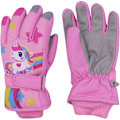 Miniatyrbilde 5 av 8: Søte Unicorn-hansker for barn Vanntett Vinter Skihansker Fleecefôret Snøvotter Varme Termiske votter for 3-9 Gutter Jenter Rosa Pink M