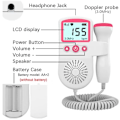 Miniatyrbilde 2 av 3: Prenatalt foster Doppler Baby Heartbeat Monitor Sonar Doppler Pulse Detector 3.0MHz for gravide kvinner Ingen stråling - Generisk