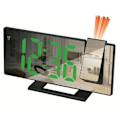 Miniatyrbild 1 av 5: LED digital väckarklocka Projektionsklocka Projektor Takklocka med tid Temperaturvisning Bakgrundsbelysning Snooze-klocka för hemmet Black green
