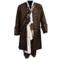 Miniatyrbild 2 av 2: Pirates Of The Caribbean Cosplay Kostym Film Jack Sparrow Cosplay Full Set Kostym Klubb Halloween Party Show Outfit Peruk Hatt S Kläder clothes XXXL