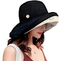 Miniatyrbillede 4 af 5: Kvinde Mesh Solhatte, UPF UV Beskyttelse, Pakkelige, Bred Skygge,