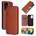 Pikkukuva 1 / 4: SQBB Kotelo Samsung Galaxy A52s 5g:lle Hiilikuitu Kotelo Folio Kääntö Suojaava Magneettinen Kansi Etui Coque Ruskea none