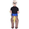 Miniatyrbillede 3 af 4: Hgbd Oppustelig Ridehest Cowboy Kostume Til Voksne