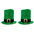 Miniatyrbillede 1 af 3: 3 stk. Patricks Day Hatte Grønne Hatte Party Scene Performance Hatte Fløjlshatte 2 stk 31X24CM 2 stk 2 pcs 31X24CM
