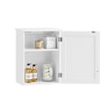 Miniatyrbillede 2 af 5: SoBuy vægskab, overskab, med 1 dør, badeværelsesmøbler BZR19- White Wall cabinet with 1 door
