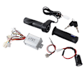 Miniatyrbilde 5 av 10: 24V 250W Elektrisk Sykkel Børstet Kontroller Gass Twist Grip Kit med Lader Port Elektrisk Dørlås
