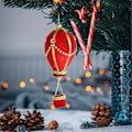 Miniatyrbild 4 av 8: Julgranspynt | Filtjulpynt | Pärlemor-hängsmycken för julen RED