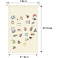 Miniatyrbild 5 av 5: ginging Brosch Smyckeskrin Canvas Display Stativ Emallj Pin Display Banner Hållare Örhängen Halsband Glitter Pin Samling Organizer ( Rectangle Black+White