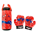 Miniatyrbillede 1 af 5: Spider-Man boksebold til børn, bokseboldlegetøj med boksehandsker og justerbart stativ, fødselsdagsgave til drenge i alderen 4-9