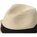 Miniatyrbilde 4 av 5: Hatt i Panama-stil i strå for damer, Fedora, strandhatt med bred brem, rullbar stråhatt, UPF 50+, 1 stk Fedora Beige 1 Pc Fedora Beige One Size