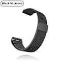 Pikkukuva 1 / 5: Uusi 18 mm 20 mm 22 mm hihna Garmin Venu 2S ranneke Vivoactive 3 4S 4 Forerunner 245 645 Galaxy Watch 4 Classic 42 46 mm Musta Metalli Black Metal 18mm