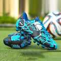 Miniatyrbillede 6 af 6: Børne Teenager Fodboldstøvler Pigge Sko Fodbold Træning Sneaker Grøn 43 Blå Blå 37