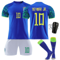 Miniatyrbillede 2 af 11: 22-23 Brasilien ude blå nr. 20 Vinicius 10 Neymar 18 Jesus trøjesæt fodbolduniform No. 11 with socks #22