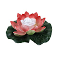 Miniatyrbillede 1 af 5: 18/28cm Kunstig Lotusblomst LED Swimming Pool Have Dam Flydende Blomst Lampe Jikaix Rød Ed 28 cm