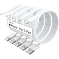 Pikkukuva 1 / 7: 5X Lightning USB -kaapeli Applelle iPhoneen ja iPadiin, 1 m, valkoinen (FQ)